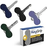 [4 Pack] KeyGrip Disability Aid Key Turners - Added Strength &amp; Leverage For Seniors &amp; Elderly - Perfect For Parkinson's, Arthritis, MS, Tremors &amp; ALS - Textured For Grip - Bright Colors For Low Vision