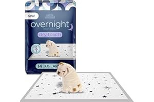 Pet Life Unlimited Overnight Extra Extra Large Puppy Pads – 30" x 36", 14 Count (XXL) | Stylish Dog Training Pads with Odor Controlling Wetness-Activated Chamomile Vanilla Scent | USA Made