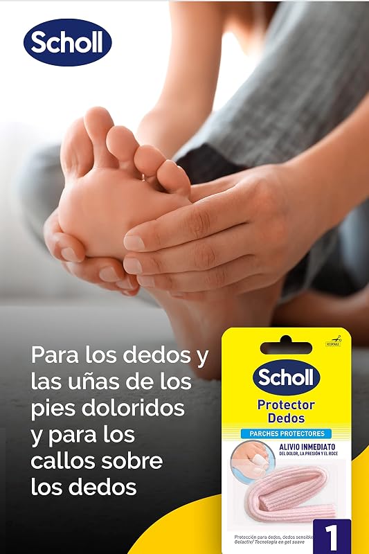 Scholl Tubo Protector para Dedos, Uñas y Callos, Alivio Inmediato del Dolor, la Presión y el Roce, Negro, Estándar
