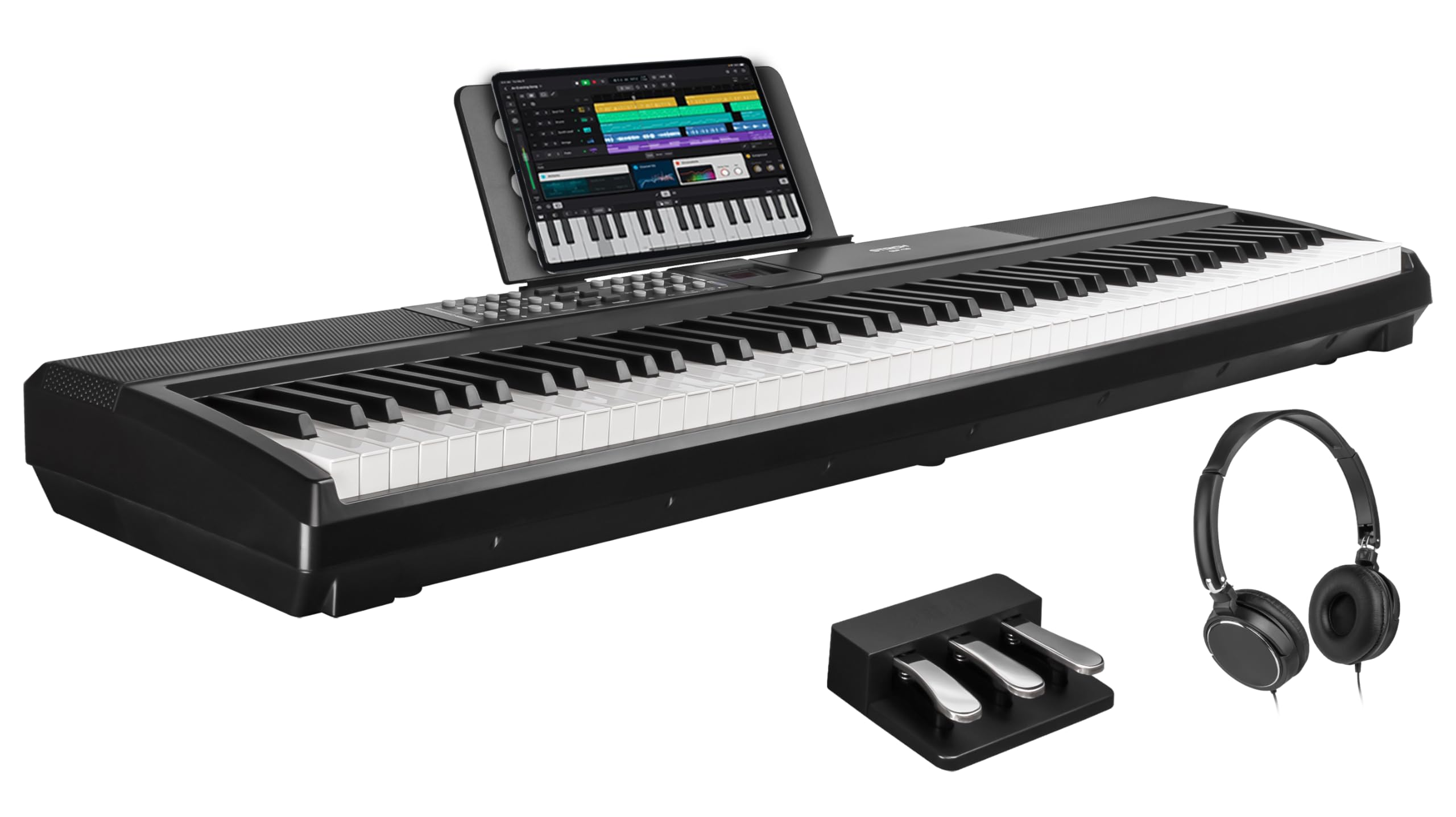 Photo 1 of STRICH 88 Keys Weighted Keyboard with Sustain Pedal, Hammer-Action Digital Piano, 2x15W Built-In Speakers, Full-size Electric Piano Keyboard Supports USB-MIDI/Wireless Connect, SDP-120