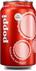 Poppi Prebiotic Soda, Classic Cola, 12 Fl Oz (Pack of 1)