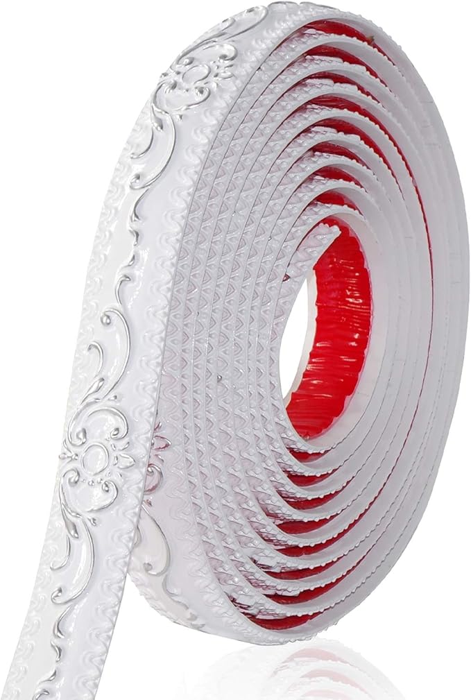 Flexible Molding Trim Self Adhesive, 1.4 Inch x 16 Feet Peel and Stick