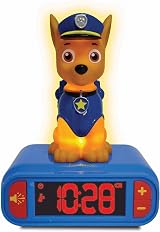 Lexibook Paw Patrol Chase Nightlight Alarm Clock LCD Backlit Blue view 2
