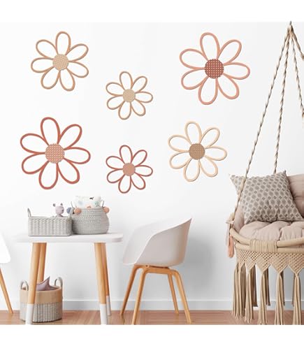 *Daisy*様 Amazon.com: Thyle 6 Pcs Daisy Wall Decor Wooden Daisy Wall Art
