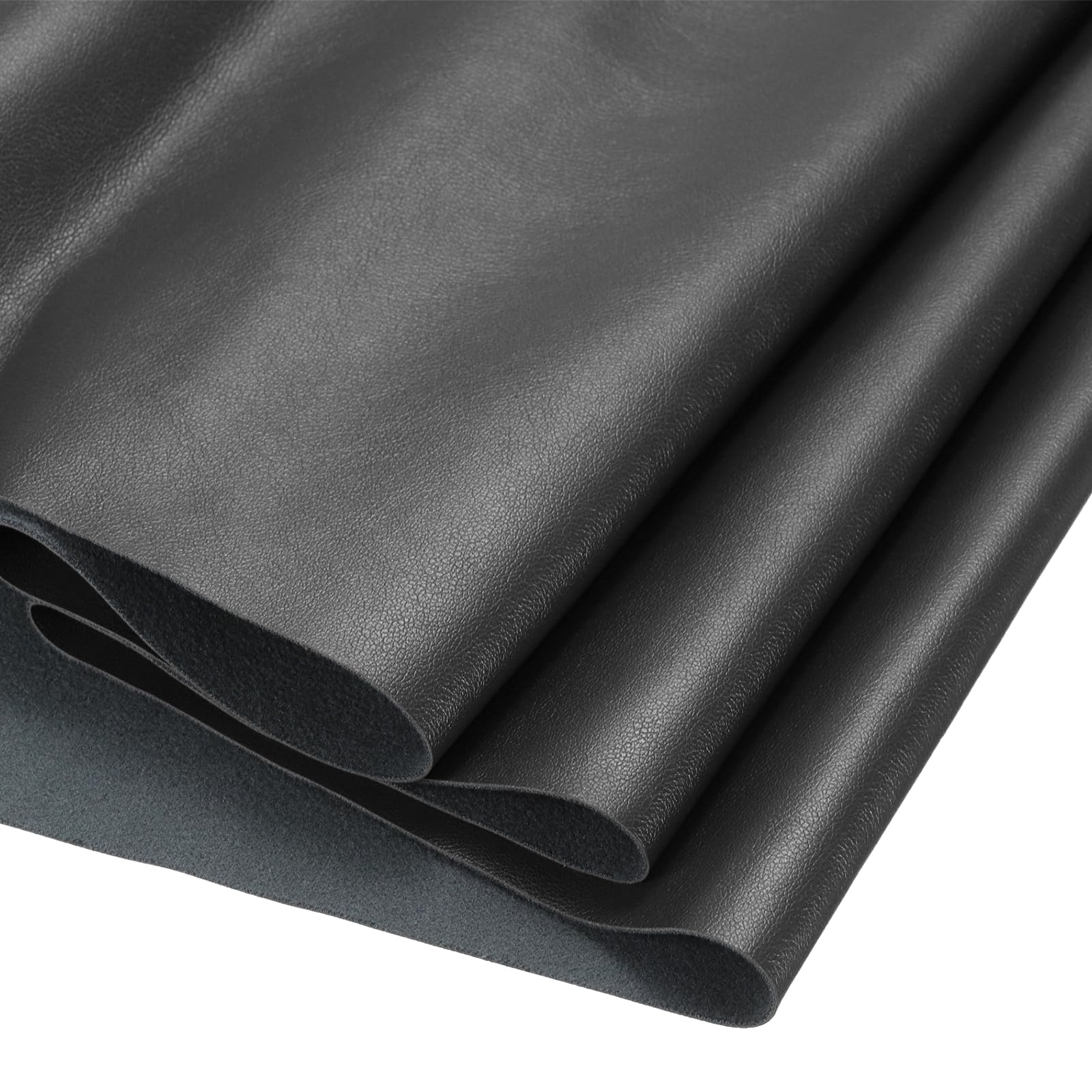 DMiotech 1 Pack 14 Inch x 53 Inch Faux Leather Strip Furniture Cover Napa Skin Black PU Leather Roll for Handmade DIY Craft Projects