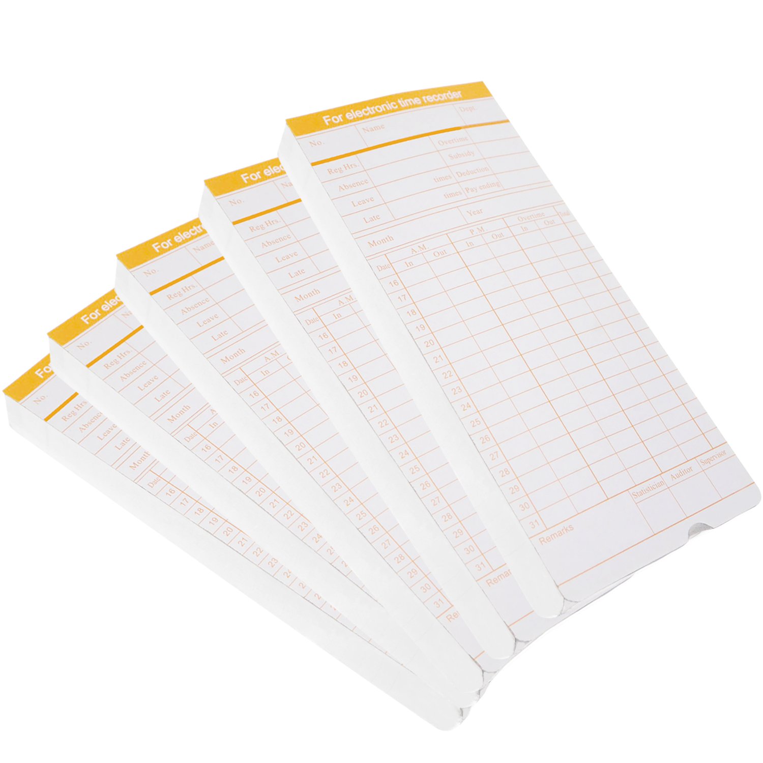 Honey Bear Monthly Cards for Time Clock Attendance