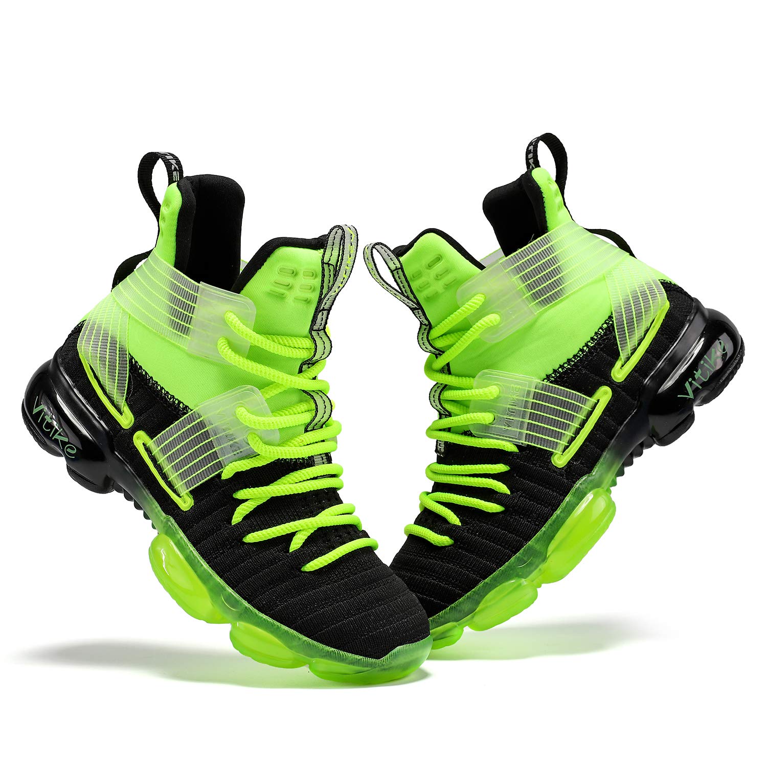 JMFCHI Kids Basketball Shoes High-top Sports Shoes Sneakers Durable Lace-up Non-Slip Running Shoes Secure for Little Kids Big Kids and Boys Girls