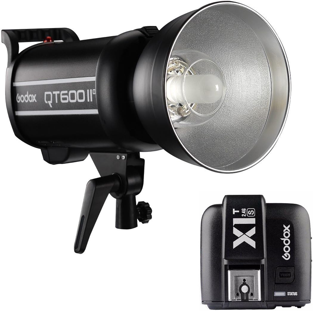 Godox QT600IIM + X1T-S for Sony, QT-600 II 600WS GN76 HSS Studio Flash Light With Transmitter with EACHSHOT Cleaning Cloth