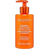 Obliphica Seaberry Conditioner for Fine & Medium Hair - Frizz Free, Nourished, and Damaged Repaired Hair - Hair Mask & Treatment for Dry Hair and Growth - 10 Ounce