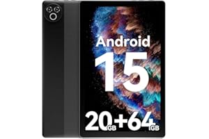 EVERMYTH Tablet 10 Inch Android 15 OS GMS Certified Tablets PC 1.8 GHz 5-Core 20 (3+17) GB RAM 64 GB ROM 1 TB Expandable 1280x800 HD IPS Touch Screen 5000 mAh WiFi 6 Bluetooth 5.4 Dual Camera 2025 (Black)