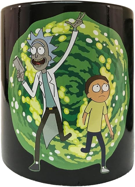 Amazon Com Rick And Morty Portal Heat Reactive Coffee Mug Kitchen Dining