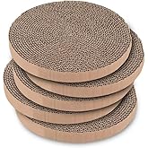 Best Pet Supplies Scratch and Spin Cat Scratcher Replacement Pads for Active Play, Natural Recycled Corrugated Cardboard, Sup