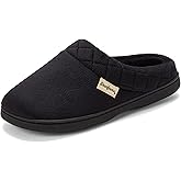 Dearfoams Women's Lightweight Memory Foam Indoor House Slipper Darcy Velour Clog with Wide Widths