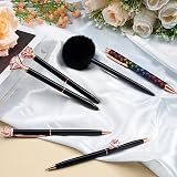 WEMATE 8 Pcs Ballpoint Pens Set Metal Crystal Diamond Glitter Black Blue Ink view 6