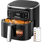 Beelicious Pro 10-in-1 MicroTemp Air Fryer 6.5QT, PFAS-Free Ceramic Coating Airfryers, Nonstick &amp; Dishwasher Safe, AI-Powered E-Recipes, Shake Reminder, Compact, Digital Display