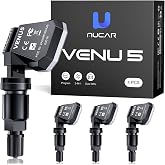 MUCAR VENU5 4PCS TPMS Sensor,Unlimited Programming for T261&amp;VENU IPro Only | Universal 2-in-1 433/315MHz OEM TPMS Sensor, Fits 98% Vehicles Tire Pressure Sensor