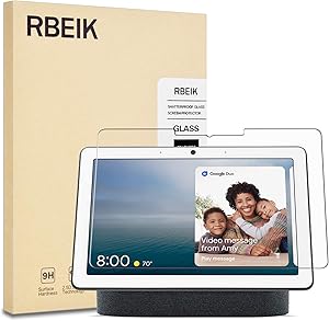 Google Nest Hub Max Screen Protector Glass, RBEIK 9H Hardness Anti-Scratch Anti-Fingerprint Glass Easy-Install Screen Protector Tempered Glass for Google Nest Hub Max Tablet