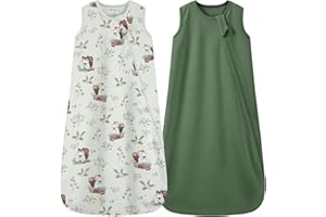 Mosebears Unisex Baby Sleep Sack Summer 0.5 Tog Wearable Blanket,Cotton Breathable with 2-Way Zipper