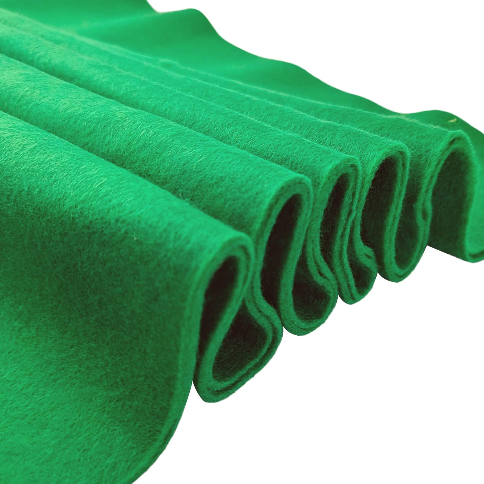 Jtnohx Colour Felt Fabric, 1.4mm Felt Sheets for Crafts, 90x90cm Soft Craft Fabric for Art and Sewing Projects (Green) — image 1