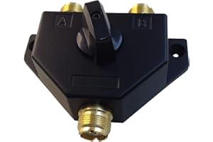 Anteenna TW-102 2 Position Coaxial Switch for 144/440MHz HAM CB or HF/VHF/UHF Radio UHF Female (SO-239) Connector Plated Golden
