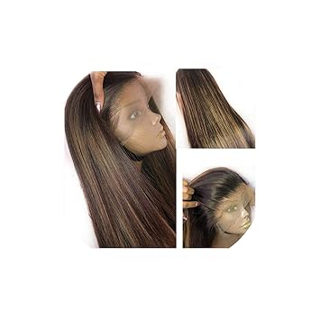Amazon Com Koweis 360 Lace Front Wig Long Straight Brown