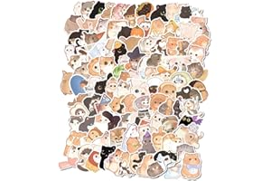 FNGEEN Cute Cat Stickers for Kids Teen Adults 100 Pack, Waterproof Kawaii Stickers Water Bottle Laptop Phone Case Scrapbooking, Cat Birthday Party Kawaii Gift Thing Stuff Item Boy Girl (Kawaii cat 100pcs)