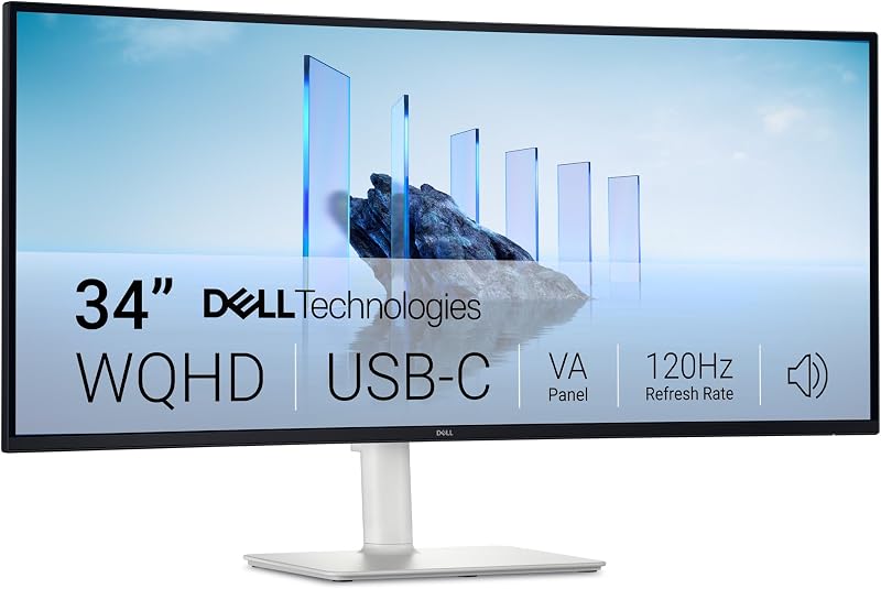 Dell 34 Plus S3425DW 34" Curved USB-C Monitor 3440x1440 120Hz HDR10