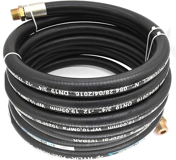 Farm Fuel Hose 3/4" x 20' (6 m) Fuel Transfer Hose, 3/4