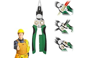 2026 Upgrade 8 in 1 Wire Stripper with Voltage Tester,Multifunctional 8 in 1 Heavy Duty Wire Stripping Pliers,Professional Wi