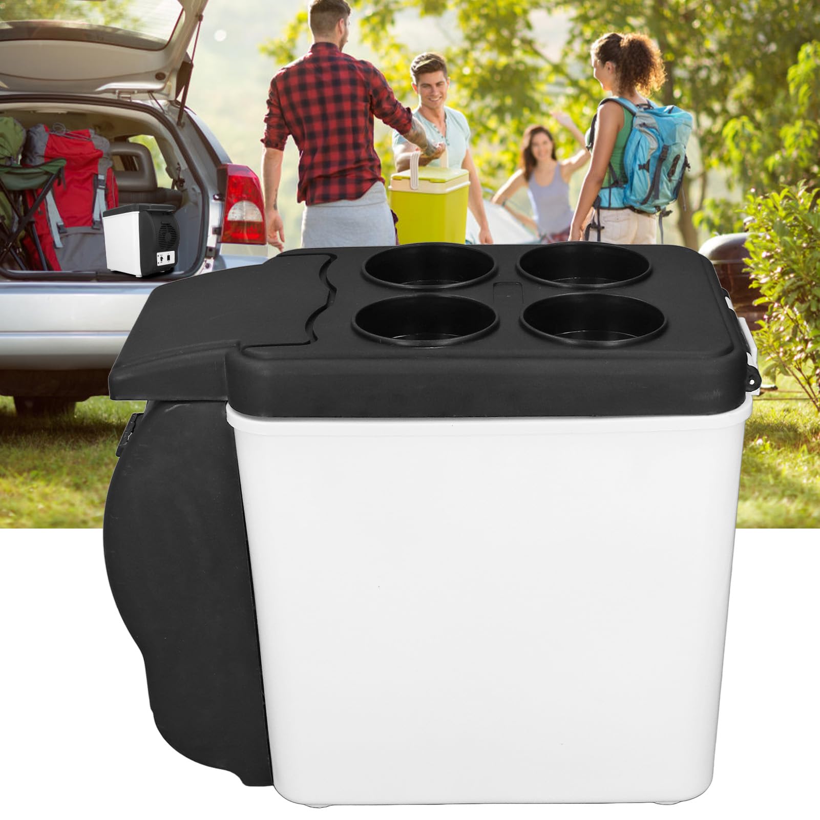 Photo 1 of Car Refrigerator, 12V Mini Fridge Electric Cooler and Warmer for Car, 6 Liter Capacity, Portable Car Freezer Car Fridge Small Fridge for Car, RV, and Camping Use