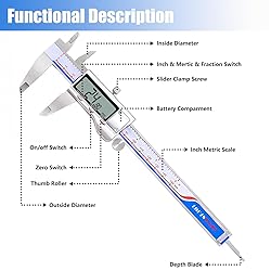 Digital Caliper, Vernier Caliper Measuring Tool