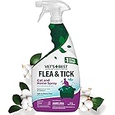 Vet's Best Flea &amp; Tick Indoor Home Spray for Cats, Cotton Spice, 32 oz | Plant-Based Flea &amp; Tick Spray, Cotton Spice Scent, Kills Fleas &amp; Ticks on Contact, Gentle Indoor Cat Home Treatment