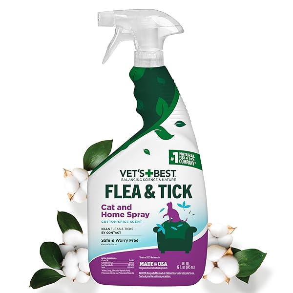 VET’S BEST FLEA & TICK HOME SPRAY FOR...