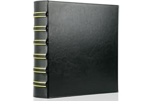 LETVPVOW Vintage Hardback 3 Ring Binder 2 Inch, Professional Leather Binder 3 Ring, Three Ring Binders Fits 8.5" x 11", D Ring Binders for Photo Album, Home, School and Office Supplies- Dark Green