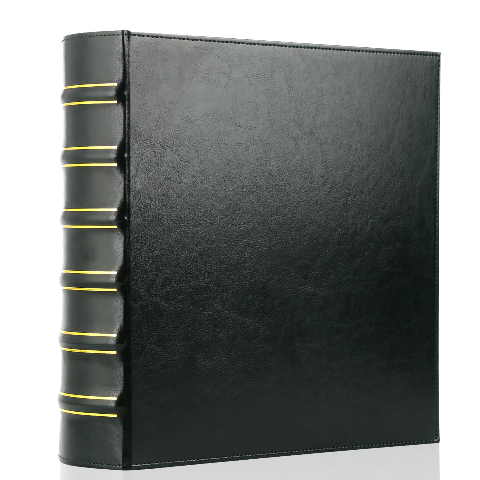 Photo 1 of LETVPVOW Vintage Hardback 3 Ring Binder 2 Inch, Professional Leather Binder 3 Ring, Three Ring Binders Fits 8.5" x 11", D Ring Binders for Photo Album, Home, School and Office Supplies- Dark Green
