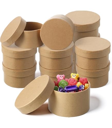 Amazon.com: Juvale 6-Pack Mini Paper Mache Boxes with Lids - Brown