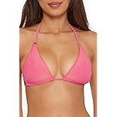 BECCA Women's Madison Triangle Bikini Top, Adjustable, Tie Back, Swimwear Separates