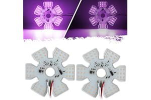 Partsam 2Pcs Ultra-Thin Hex Style Dual Function Interior 54 diode LED Air Breather Light 4.8" Decorative Air Cleaner Lamp for