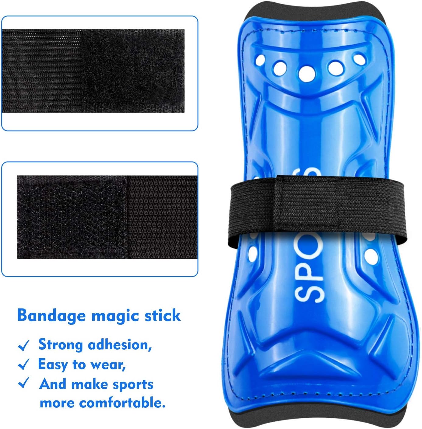 Youth Soccer Shin Guards, 2 Pair Lightweight and Breathable Child Calf Protective Gear Soccer Equipment for 12-16 Years Old Boys Girls Children Teenagers : Sports & Outdoors