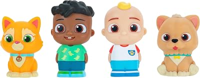 CoComelon Best Friends & Pets 4 Figure Set JJ Cody Dog Cat Toys Kids