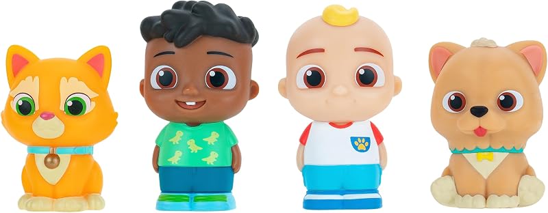 CoComelon Best Friends & Pets 4 Figure Set JJ Cody Dog Cat Toys Kids