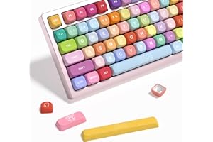 YMKPVR KBDiy Gummy Bears KOA Profile Keycaps Set,Dye-Sublimation PBT Cute Custom Keyboard Keycap,139 Key Cap 100 Percent Set 