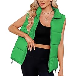 Century Star Green Puffer Vest Women's Outerwear