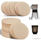 500 PCS Disposable Brown Filter Paper for OXO Cold Brew Coffee Maker 32 OZ | Unbleached Paper Round Coffee Filters, Easy-Clean, Compostable，Anti-Clogging, Tear-Resistant for OXO Coffee Filters