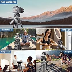 UBeesize 67” Camera Tripod with Travel Bag, Cell