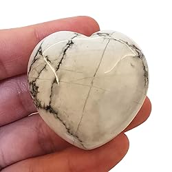 Bacatgem 1 Pcs Natural White Howlite Turquoise Palm