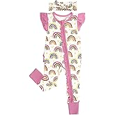 DREAMHALO Baby Girl Romper Jumpsuit Toddler Girl's Sleeveless Clothes Viscose from Bamboo One-Piece Outfit