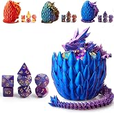 DND Dice Set 7PCS with 3D Printed Dragon Egg | Premium Polyhedral Dice Set Dual-use Fidget Toys for DND MTG RPG Tabletop Games and Party Favors