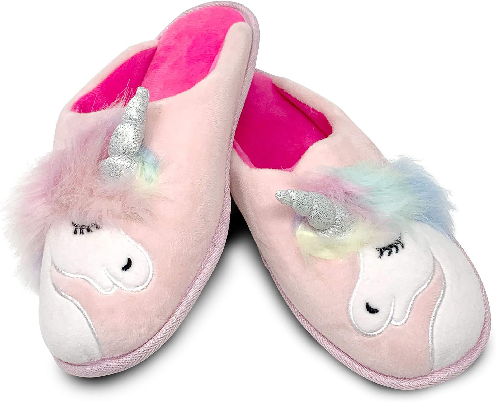 Unicorn Slippers for Women, Cute Slippers for Women, Animal Slippers for Women, Cute House Slippers for Women, Home Slippers for Women, Womens Animal Slippers (Pink Unicorn, Large)