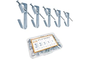 FUZANWJ Picture Hangers, 160pcs Picture Hooks with Nails , 10-100lbs Picture Frame Hangers, Professional Picture Hanging kit on Wooden Wall / Drywall for Pictures, Canvas, Mirror, Holds 10-100 lbs（Silver）